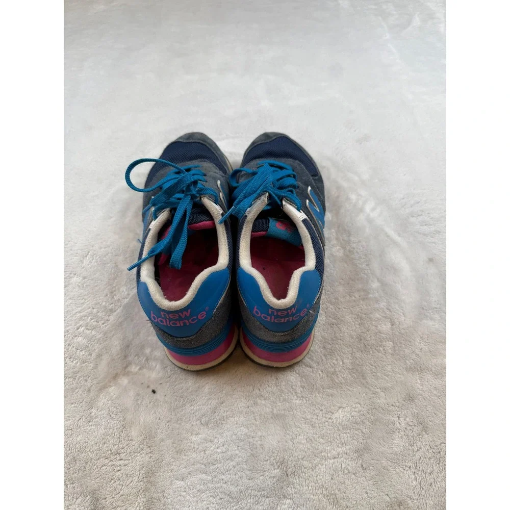 New Balance 574 Women's‎ Sneakers Blue Suede Athletic Walking Shoes